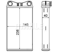 Riscaldatore abitacolo Alette di raffreddamento saldate AH 7 000S MAHLE per AUDI
