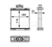 MAHLE AH 75 000P scambiatore di calore per interni