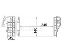 Riscaldatore abitacolo Alette di raffreddamento saldate AH 82 000S MAHLE