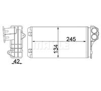 Riscaldatore abitacolo Alette di raffreddamento saldate AH 88 000S MAHLE