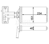 Riscaldatore abitacolo Alette di raffreddamento saldate AH 92 000S MAHLE