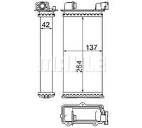 Riscaldatore abitacolo Alette di raffreddamento saldate AH 94 000S MAHLE per BMW