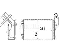 Riscaldatore abitacolo Alette di raffreddamento saldate AH 99 000S MAHLE