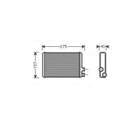 AVA COOLING SYSTEMS CNA6305 Scambiatore calore per riscaldamento abitacolo