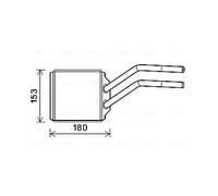 AVA COOLING SYSTEMS FD6614 Scambiatore calore per riscaldamento abitacolo