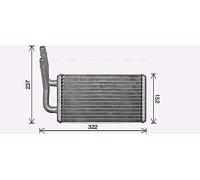 AVA COOLING SYSTEMS FD6661 Scambiatore calore per riscaldamento abitacolo