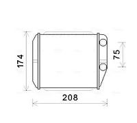 Riscaldatore abitacolo Alette di raffreddamento saldate FT6416 per FIAT