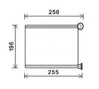 AVA QUALITY COOLING PE6366 scambiatore riscaldamento abitacolo lunghezza rete 173 mm