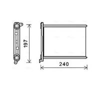 AVA COOLING SYSTEMS RT6569 Scambiatore calore per riscaldamento abitacolo