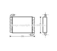 Scambiatore di calore, riscaldamento interno HIGHWAY AUTOMOTIVE SC6006
