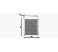 AVA COOLING SYSTEMS TO6770 Scambiatore calore per riscaldamento abitacolo