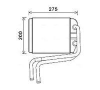 AVA COOLING SYSTEMS VN6378 Scambiatore calore per riscaldamento abitacolo