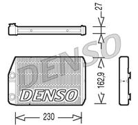 Scambiatore di calore, riscaldamento interno DENSO DRR09034