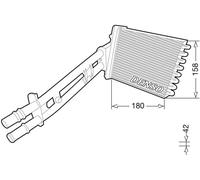 Riscaldatore abitacolo DRR09043 DENSO per FIAT 500 PANDA