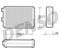 Denso Riscaldatore abitacolo DRR09070 – Scambiatore di calore per Fiat e Lancia