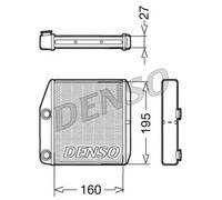 DENSO DRR09075 Scambiatore calore per riscaldamento abitacolo Radiatore Riscaldamento Radiatore riscaldamento Scambiatore calore per riscaldamento abitacolo