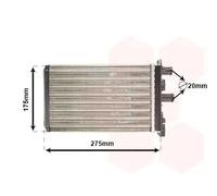 Riscaldatore abitacolo posteriore 58006239 VAN WEZEL per VW