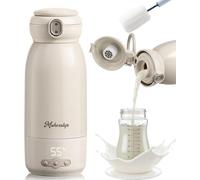 Riscaldatore biberon nomade,Può essere riscaldato, tenuto caldo e sterilizzato, riscaldamento rapido in 3 minuti,Grande capacità di 500 ml,Grande batteria da 10400 mAh,acqua, latte,spazzola di pulizia