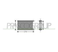 PRASCO BM121H002 Scambiatore calore per riscaldamento abitacolo