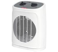Riscaldatore Clatronic® in unzione ventilatore, riscaldamento elettrico con termostato regolabile continuo e 2 livelli di riscaldamento,radiatore oscillante, riscaldatore per bagno,cucina-HL 3800