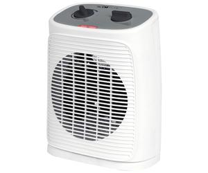 Riscaldatore Clatronic® in unzione ventilatore, riscaldamento elettrico con termostato regolabile continuo e 2 livelli di riscaldamento,radiatore oscillante, riscaldatore per bagno,cucina-HL 3800