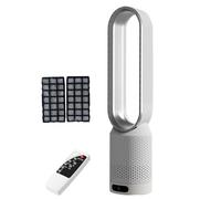 Riscaldatore con ventola calda e fredda, purificante, senza pale, con cuscinetti filtranti extra, telecomando automatico con torre oscillante, funzione timer di 2 ore per dormire, lavorare,