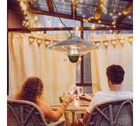 Riscaldatore da Soffitto da Esterno sospeso 1010/2210W con Telecomando Ø58,5X33Cm