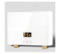 Riscaldatore Di Acqua Calda 3000W/4000W/5500W Istantaneo Senza Serbatoio Termostato Induzione Smart Touch Riscaldatori Elettrici Doccia Automatico Risparmio energetico(White black,110 4000W)