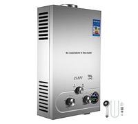 Riscaldatore di acqua calda a gas 6-18L Caldaia istantanea senza serbatoio a propano con kit doccia GPL Scaldabagno Elettrodomestico(18L 36KW)
