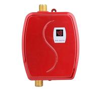 Riscaldatore Di Acqua Calda Elettrico Cucina Istantanea Bagno Riscaldamento Istantaneo Senza Serbatoio Doccia Irrigazione Riscaldatori Display A LED Risparmio energetico(Rot)