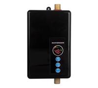 Riscaldatore Di Acqua Elettrico Senza Serbatoio Istantaneo Fissato Al Muro Delo Scaldabagno Elettrico 5500W For La Cucina Bagno Doccia Riscaldamento Veloce Del'acqua Ampiamente Applicato(Black)