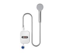 Riscaldatore di acqua istantaneo elettrico, 3500 W doccia portatile riscaldata, display digitale della temperatura a LED, IP4 impermeabile, per doccia, bagno, cucina, campeggio auto (A)