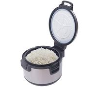 Riscaldatore di riso in acciaio inox, 19 l, 100 W, cuociriso termico da cucina con salamoia per riso, doppia regolazione della temperatura 68 ℃/72 ℃, riso fino a 30 - 45 persone