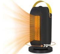 Riscaldatore elettrico in ceramica a risparmio energetico da 1/2 ventola, 3 modalità tra cui calore basso, calore alto e solo vento, riscaldatore silenzioso PTC, termostato per bagno da 1500 W, oscill