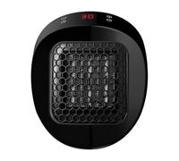 Riscaldatore elettrico - Mini riscaldatore in ceramica, riscaldatori portatile con spina a parete, display a LED e termostato regolabile | riscaldatori sicuri con timer, protezione da surriscaldamien