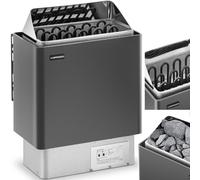 Riscaldatore elettrico per sauna 8-12 m³ fino a 110°C 400 V 8 kW nero e argento