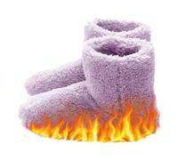 Riscaldatore elettrico - Plush USB ricaricabile 16 x 28 cm uomo 15 x 27 cm | Heated Foot Warmer Boots Pair | Winter Thermal Shoes for Home Office Indoor Outdoor Use