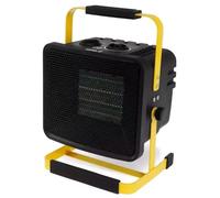 Riscaldatore elettrico PTC 2,0 kW, quadrato con supporto DEDRA DED9930C3, elemento riscaldante in ceramica per ambienti ben isolati, termostato, protezione contro il surriscaldamento, tre modalità di