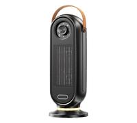Riscaldatore For La Casa 1500W Elettrico Portatile Silenzioso PTC Calore Ceramico Oscillante A 45 ° For Potente For Camera Da Letto Ufficio Energia Silenziosa(Black)