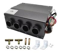 Riscaldatore idronico 12V 4 bocchette anteriori, design compatto, montaggio portatile Interruttore montabile Ventola a 3 velocità 80 CFM Flusso d'aria 8500 BTU di calore, adatto per auto/camion/barc