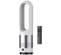 Riscaldatore in ceramica PTC da 1400 W, ventilatore senza pale con timer da 8 ore, ventilatore a torre a 8 velocità, ventilatore da pavimento a risparmio energetico, ventola con rotazione a 80°