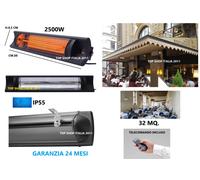 RISCALDATORE INFRAROSSI INTERNO ESTERNO 2500W DEHORS WATERPROOF BAR 10 2023
