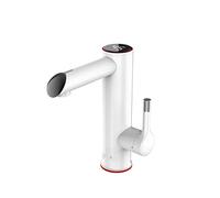 Riscaldatore istantaneo che scorre rubinetto elettrico 2 in 1 rubinetto del bacino Riscaldatore di flusso senza serbatoio Rubinetto for il riscaldamento dell'acqua for la casa(White)