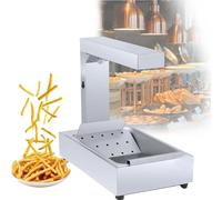 Riscaldatore patatine da banco 1000W con lampada riscaldante e vassoio drenante, costruzione in acciaio inox, ideale per cucine professionali, mense e fast food