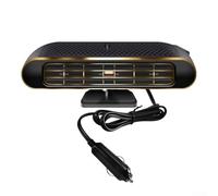 Riscaldatore per auto, 12 V, 120 W, anti-appannamento, sbrinamento per parabrezza per auto e fuoristrada, riscaldatore portatile da 12 Volt con materiale ABS e protezione fusibile integrato (nero oro)