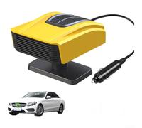 Riscaldatore per auto, 12 V 24 V, con funzione di riscaldamento rapido e ionizzatore, sbrinatore per aria più pulita nell'abitacolo del veicolo (giallo)