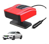 Riscaldatore per auto, 12 V 24 V, con funzione di riscaldamento rapido e ionizzatore, sbrinatore per aria più pulita nell'abitacolo del veicolo (rosso)