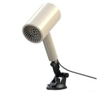 Riscaldatore per auto da 150 W 12 V con staffa regolabile, sbrinatore e sbrinatore a riscaldamento rapido per parabrezza, supporto a ventosa a doppia pressione, struttura in ABS e metallo per (bianco)