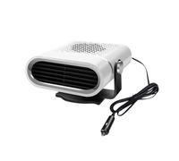 Riscaldatore per Auto E Sbrinatore Parabrezza, Riscaldatore Portatile Auto con Ventola di Riscaldamento/Ventilazione, 2 modalità di Regolazione E Base Girevole A 360°, per Auto, Camper,Bianca,12V