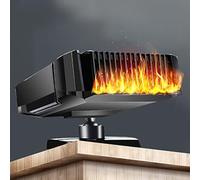 Riscaldatore per auto Riloer 12V con ventola, sbrinamento e disappannamento, presa accendisigari, base girevole a 360°, compatibile con la maggior parte dei veicoli (berline, SUV, pick-up, minivan)